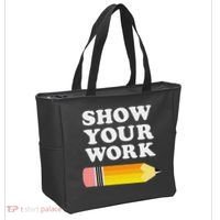 Funny Math Teacher Show Your Work Tote Bag thumb 2