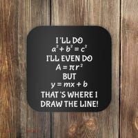 Funny Math Teacher Joke Quote Coaster thumb 0