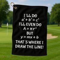 Funny Math Teacher Joke Quote Golf Towel thumb 1