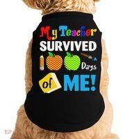 Funny My Teacher Survived 100 Days Of Me School Doggie Tank thumb 0