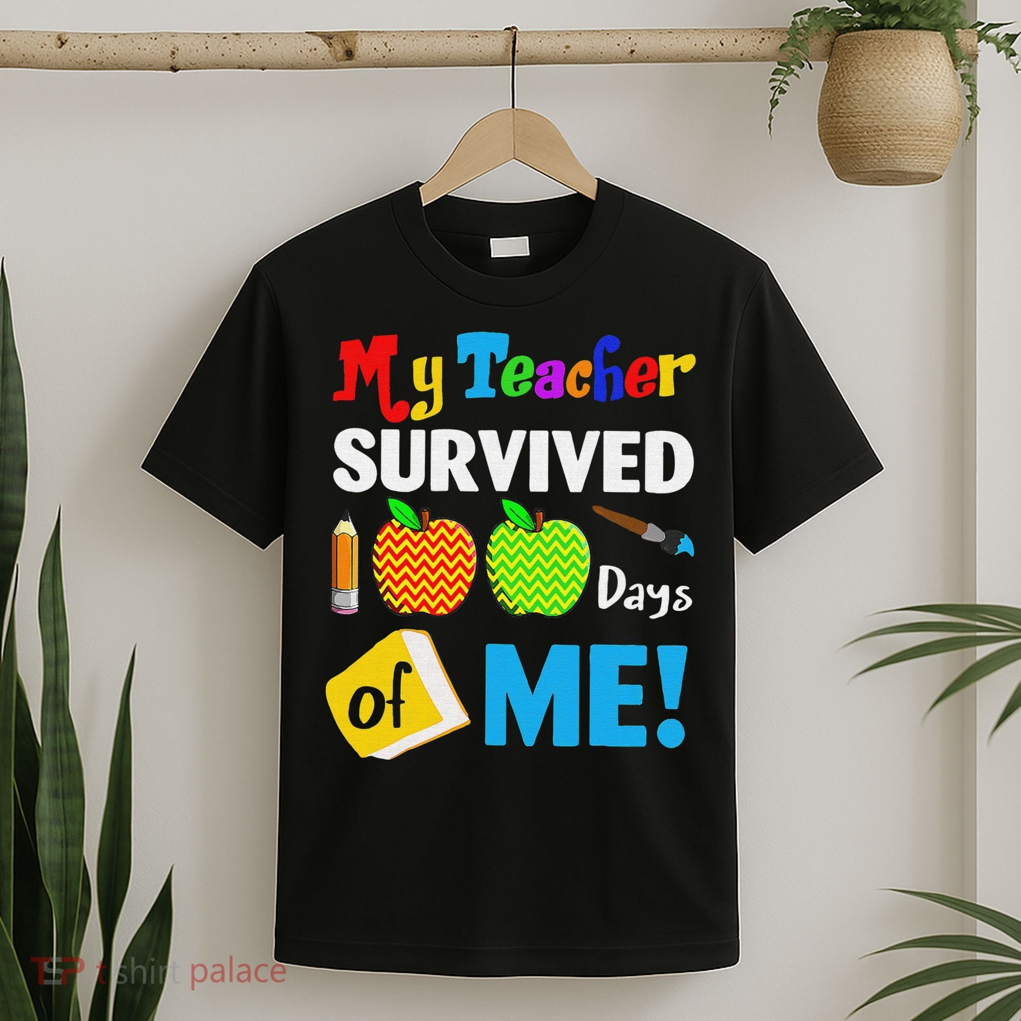 Funny My Teacher Survived 100 Days Of Me School T-Shirt