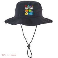 Funny My Teacher Survived 100 Days Of Me School Bucket Hat thumb 0