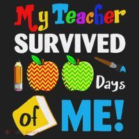 Funny My Teacher Survived 100 Days Of Me School Beanie thumb 2
