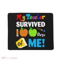 Funny My Teacher Survived 100 Days Of Me School Mousepad thumb 0