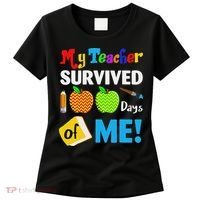 Funny My Teacher Survived 100 Days Of Me School Women's T-Shirt thumb 0