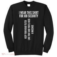 Funny Massage Therapist Gift Spa Therapy Job Security Sweatshirt thumb 0