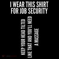 Funny Massage Therapist Gift Spa Therapy Job Security Button thumb 1