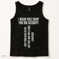 Funny Massage Therapist Gift Spa Therapy Job Security Tank Top thumb 2