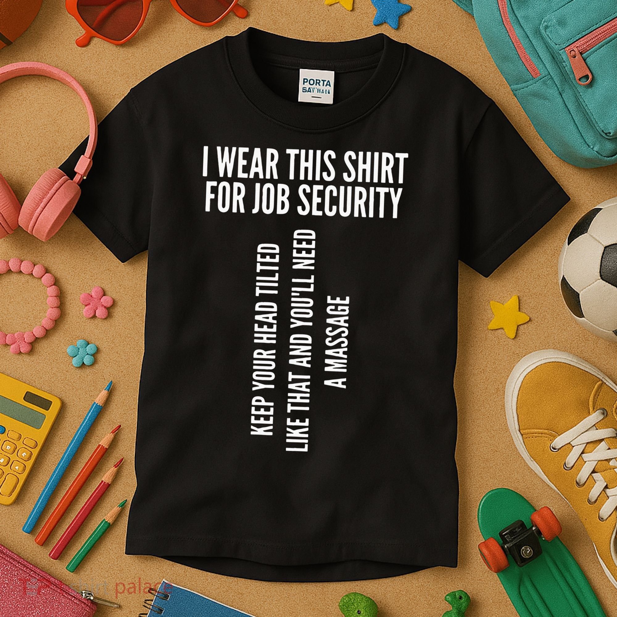 Funny Massage Therapist Gift Spa Therapy Job Security Kids T-Shirt