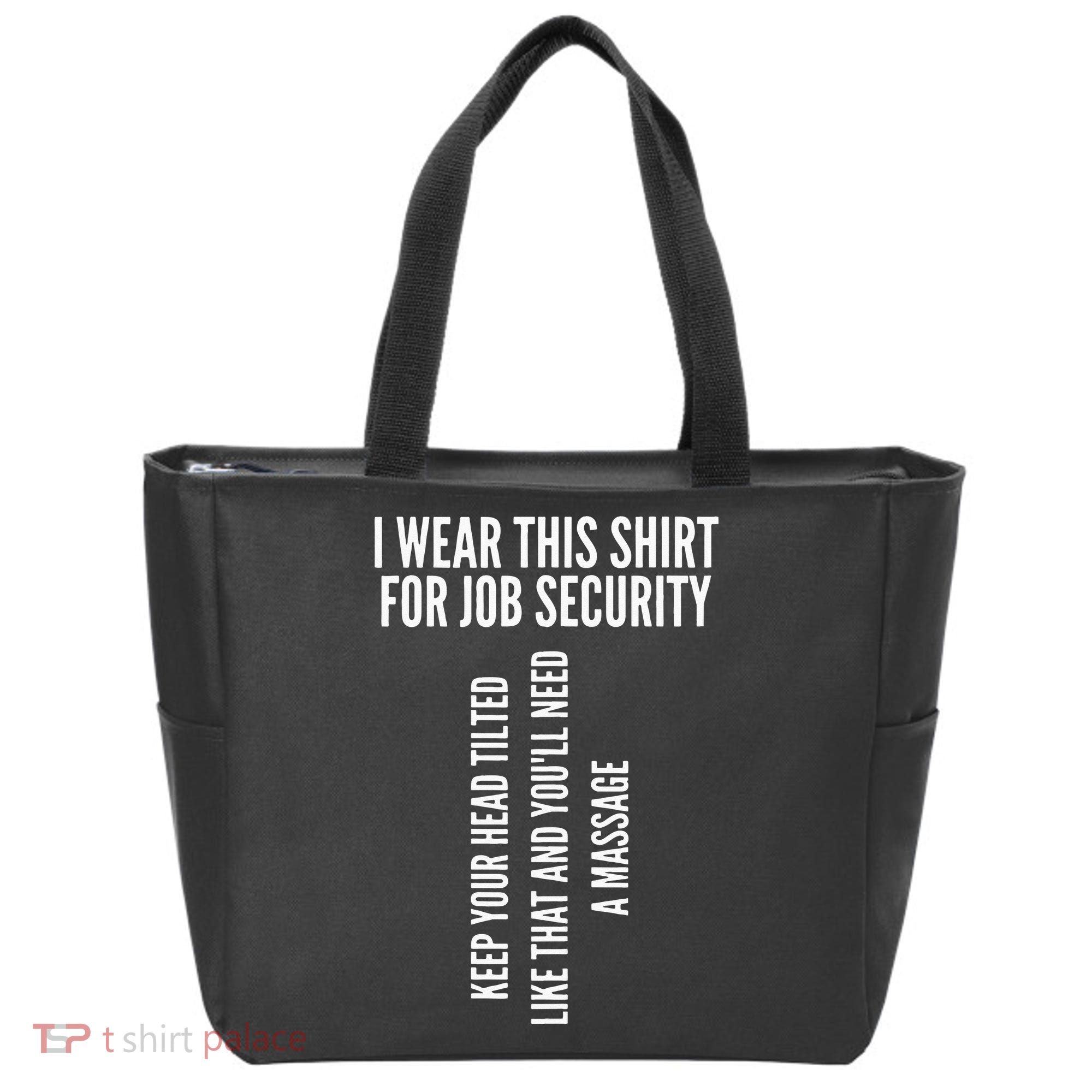 Funny Massage Therapist Gift Spa Therapy Job Security Tote Bag
