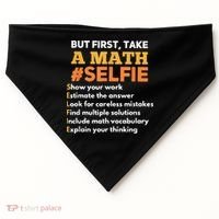 Funny Math Teacher Gift For A Math Nerd USA-Made Doggie Bandana thumb 0