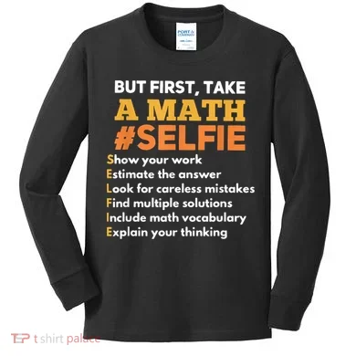 Funny Math Teacher Gift For A Math Nerd Kids Long Sleeve Shirt