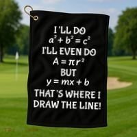 Funny Math Teacher Joke Men Women Fun Best Math Quotes Golf Towel thumb 1