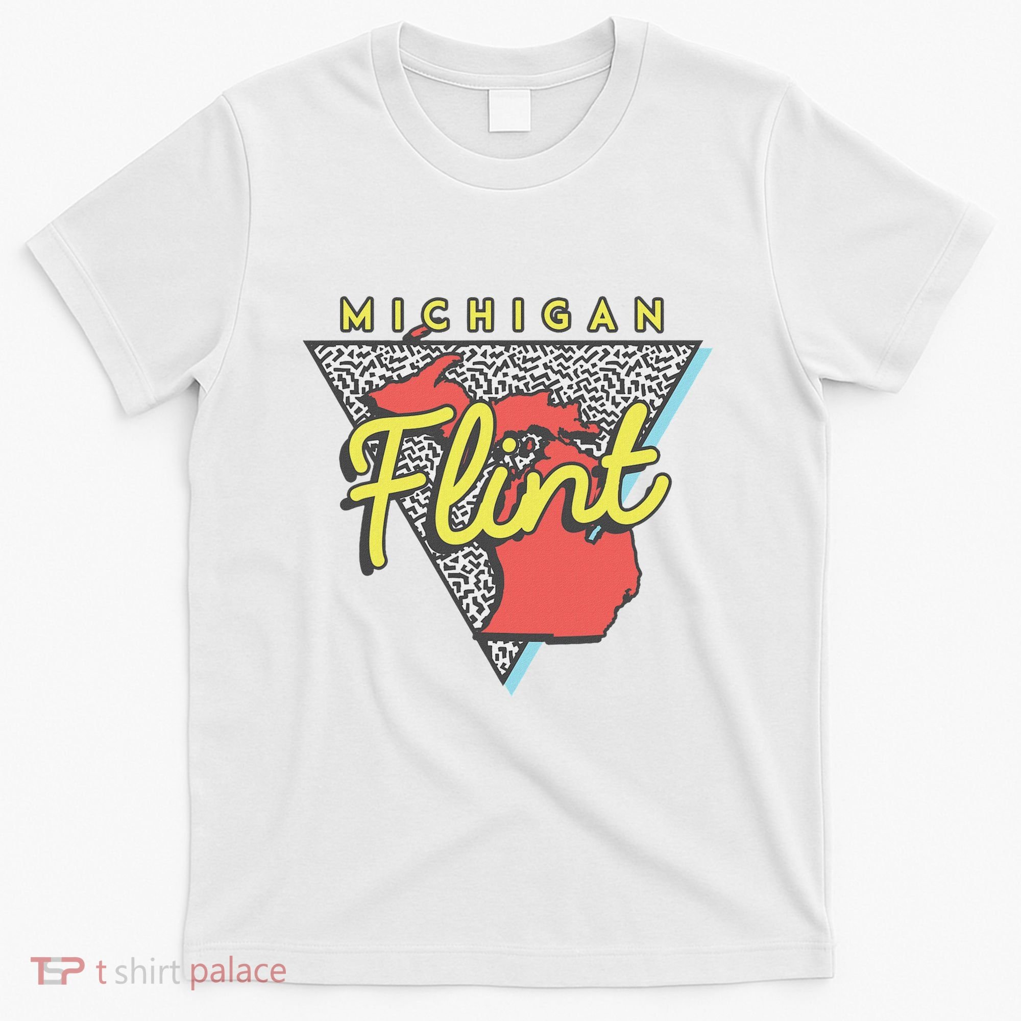 Flint Michigan T Vintage Mi Triangle T-Shirt