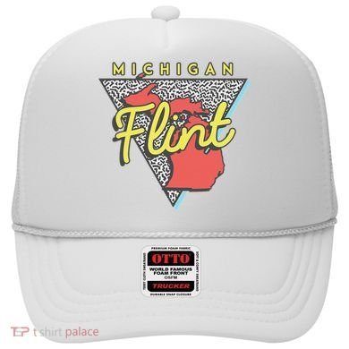 Flint Michigan T Vintage Mi Triangle Hat