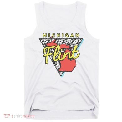 Flint Michigan T Vintage Mi Triangle Tank Top