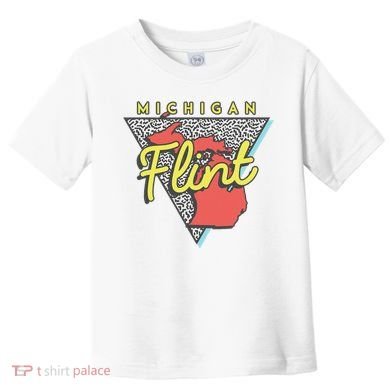 Flint Michigan T Vintage Mi Triangle Toddler T-Shirt