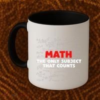 Funny Math The Only Subject That Counts Coffee Mug thumb 2