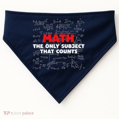 Funny Math The Only Subject That Counts USA-Made Doggie Bandana