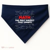 Funny Math The Only Subject That Counts USA-Made Doggie Bandana thumb 0