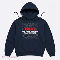 Funny Math The Only Subject That Counts Hoodie thumb 0