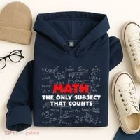 Funny Math The Only Subject That Counts Hoodie thumb 4