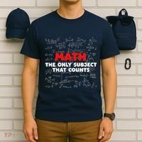 Funny Math The Only Subject That Counts T-Shirt thumb 6