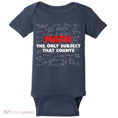 Funny Math The Only Subject That Counts Baby Bodysuit