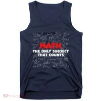 Funny Math The Only Subject That Counts Tank Top thumb 0