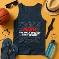 Funny Math The Only Subject That Counts Tank Top thumb 4