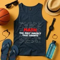 Funny Math The Only Subject That Counts Tank Top thumb 4