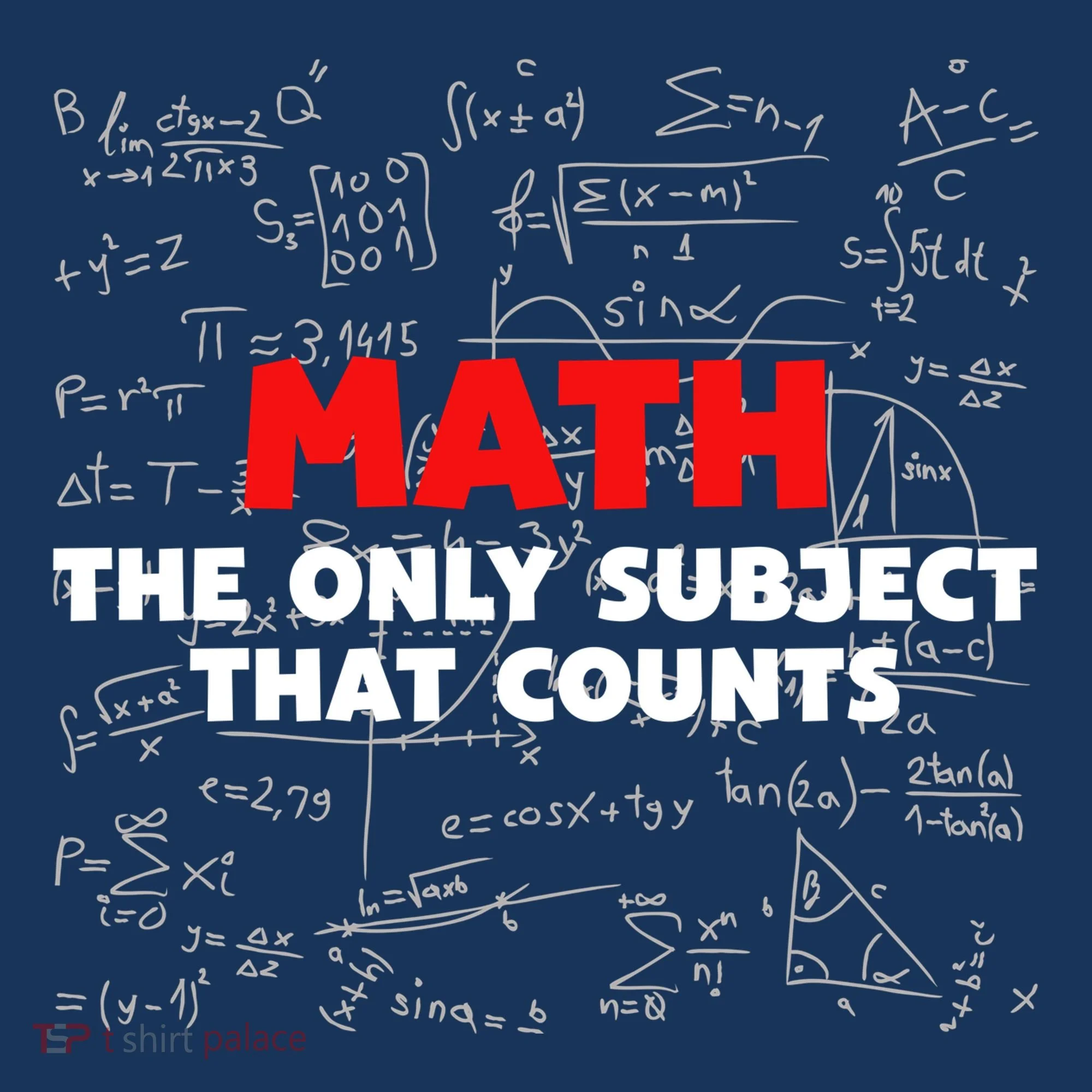 Funny Math The Only Subject That Counts Tank Top