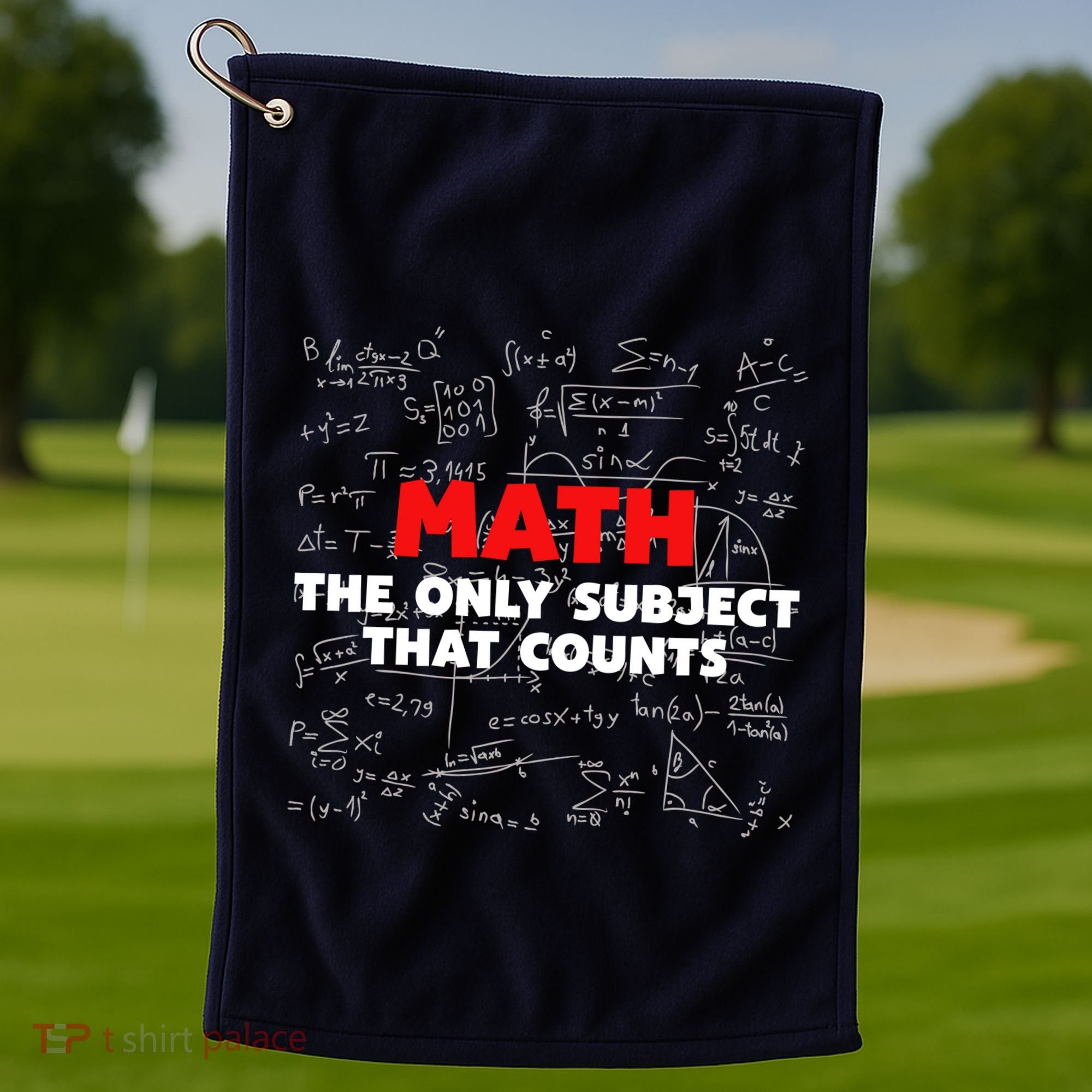 Funny Math The Only Subject That Counts Golf Towel