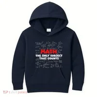 Funny Math The Only Subject That Counts Kids Hoodie thumb 0