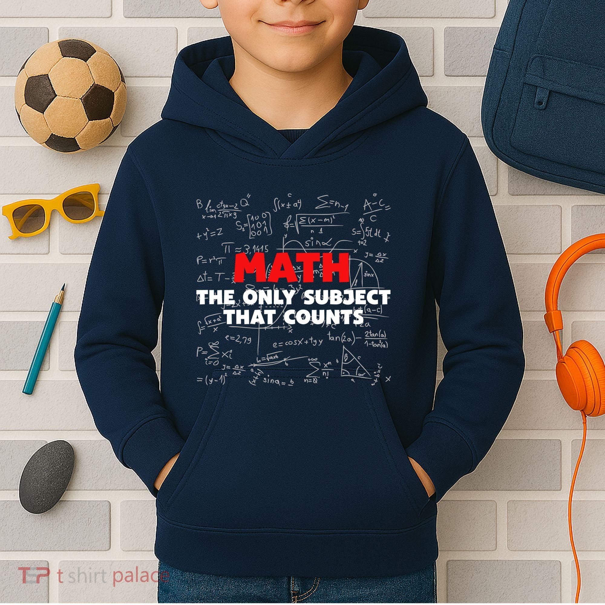 Funny Math The Only Subject That Counts Kids Hoodie