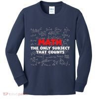 Funny Math The Only Subject That Counts Kids Long Sleeve Shirt thumb 0