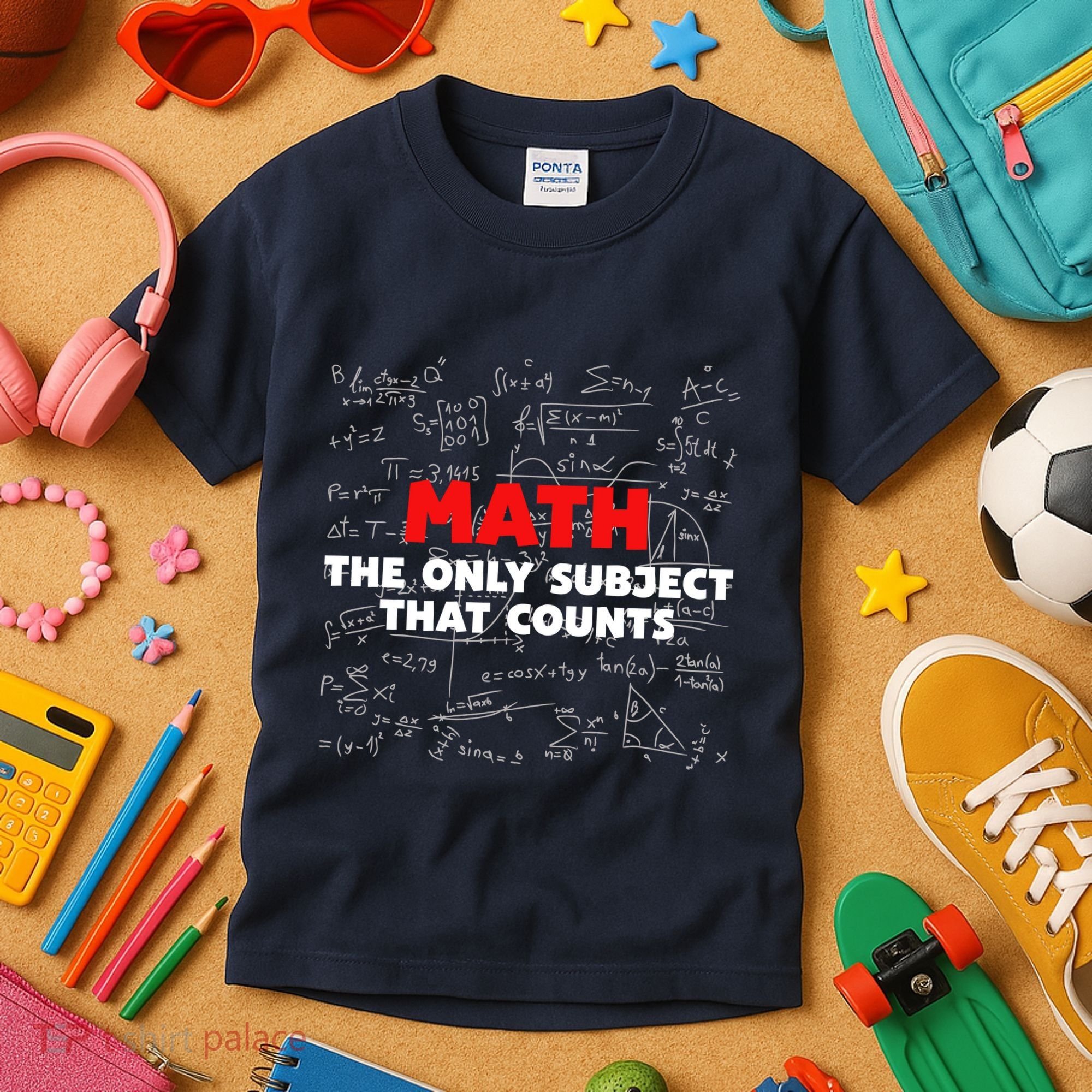 Funny Math The Only Subject That Counts Kids T-Shirt