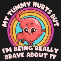 Funny My Tummy Hurts But IM Being Really Brave About It Women's Hoodie thumb 2