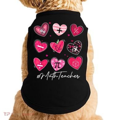 Funny Math Teacher Valentine's Day Pi Math Lover Outfits Doggie Tank