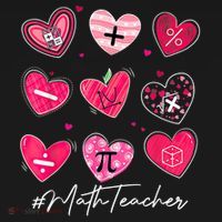 Funny Math Teacher Valentine's Day Pi Math Lover Outfits Doggie Tank thumb 4