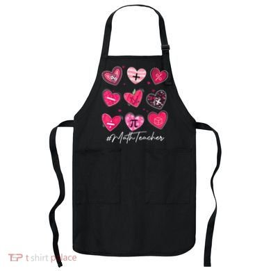 Funny Math Teacher Valentine's Day Pi Math Lover Outfits Apron