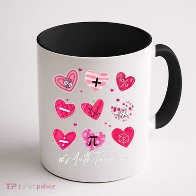 Funny Math Teacher Valentine's Day Pi Math Lover Outfits Coffee Mug back