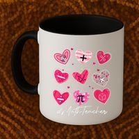 Funny Math Teacher Valentine's Day Pi Math Lover Outfits Coffee Mug thumb 2