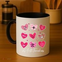 Funny Math Teacher Valentine's Day Pi Math Lover Outfits Coffee Mug thumb 4