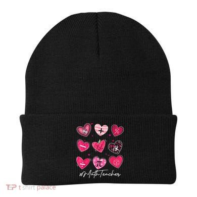 Funny Math Teacher Valentine's Day Pi Math Lover Outfits Beanie