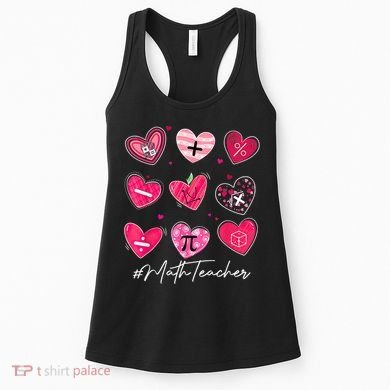 Funny Math Teacher Valentine's Day Pi Math Lover Outfits Women's Tank Top