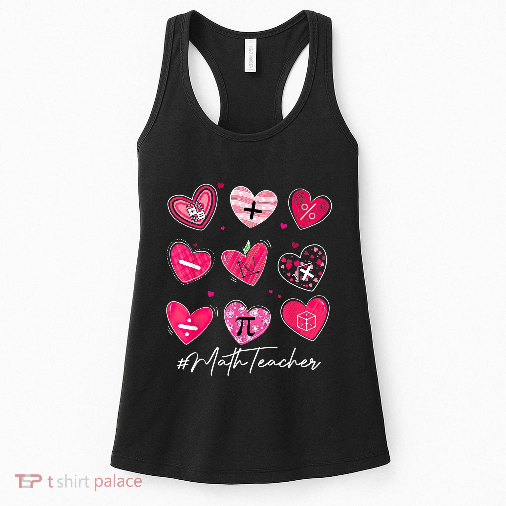 Funny Math Teacher Valentine's Day Pi Math Lover Outfits Women's Tank Top