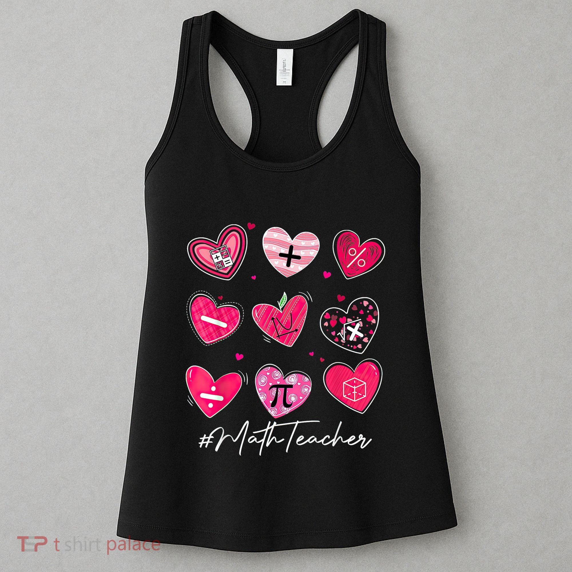 Funny Math Teacher Valentine's Day Pi Math Lover Outfits Women's Tank Top