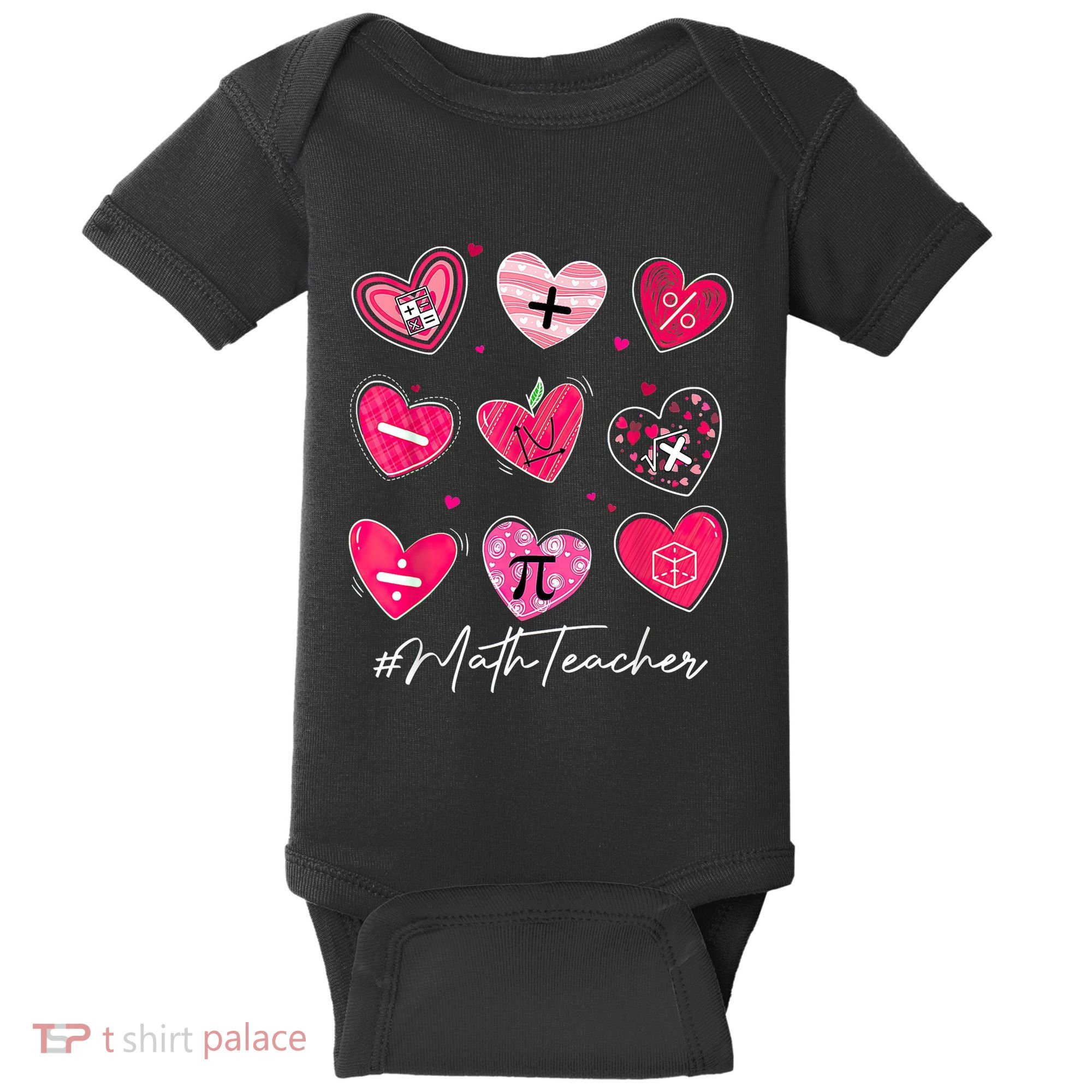 Funny Math Teacher Valentine's Day Pi Math Lover Outfits Baby Bodysuit