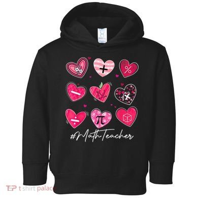 Funny Math Teacher Valentine's Day Pi Math Lover Outfits Toddler Hoodie